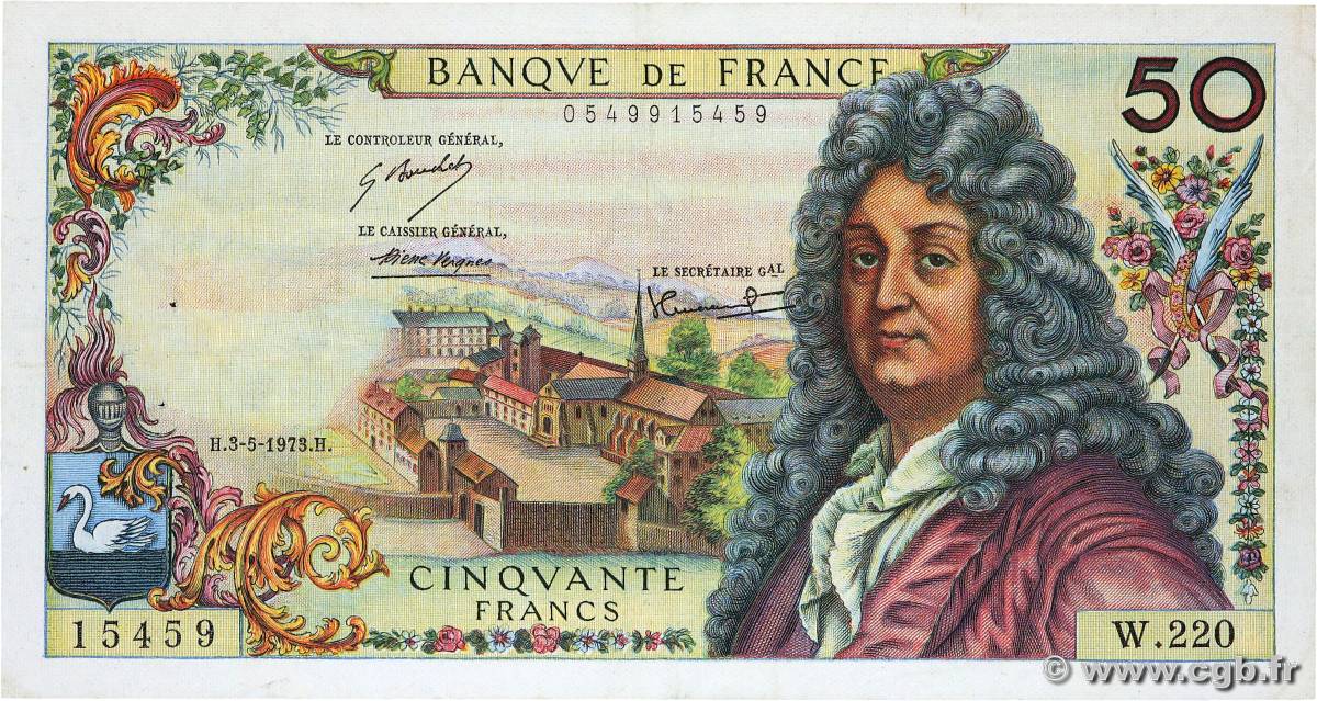 50 Francs RACINE FRANCE  1973 F.64.23 F