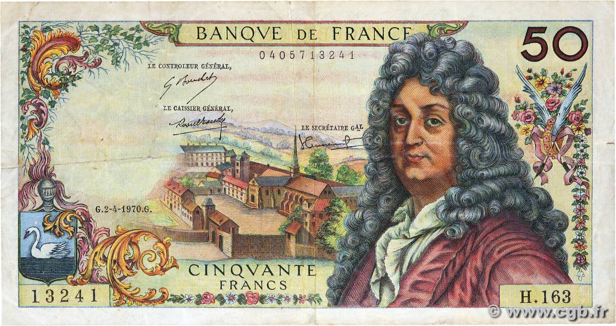 50 Francs RACINE FRANCE  1970 F.64.16 F