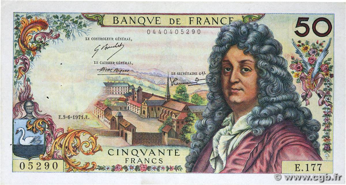 50 Francs RACINE FRANCE  1971 F.64.18 F+