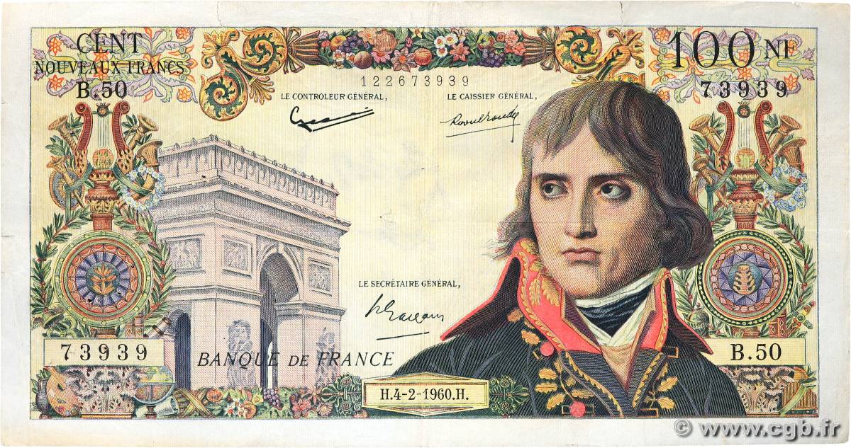 100 Nouveaux Francs BONAPARTE FRANCE  1960 F.59.05 TB+