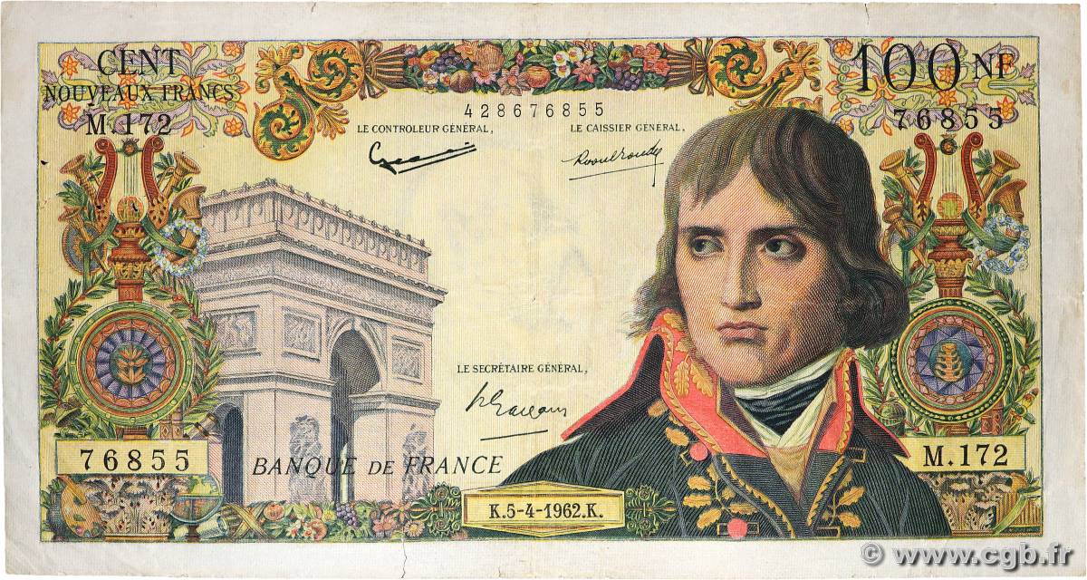 100 Nouveaux Francs BONAPARTE FRANKREICH  1962 F.59.15 S