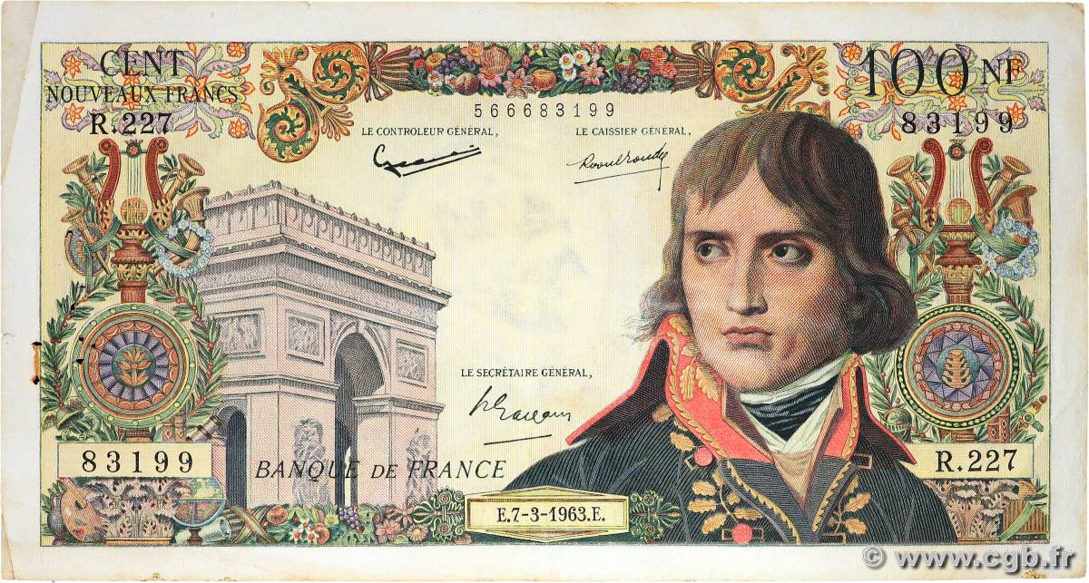 100 Nouveaux Francs BONAPARTE FRANCE  1963 F.59.20 TB+