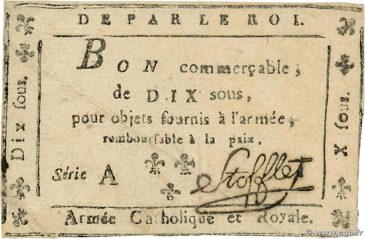 10 Sous Stofflet FRANCE  1794 Laf.271 VF