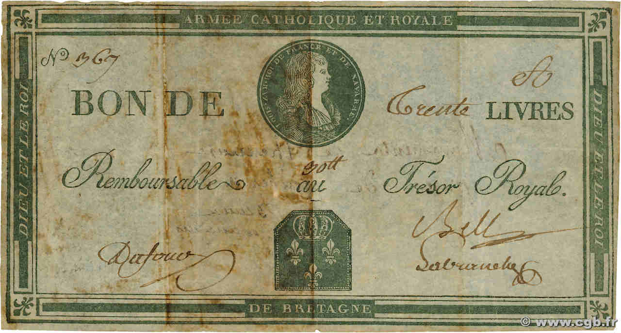 30 Livres Louis XVII FRANCE  1793 Laf.278 TTB