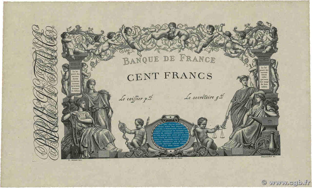 100 Francs Essai Essai FRANCE  1860 F.A34.00 SPL