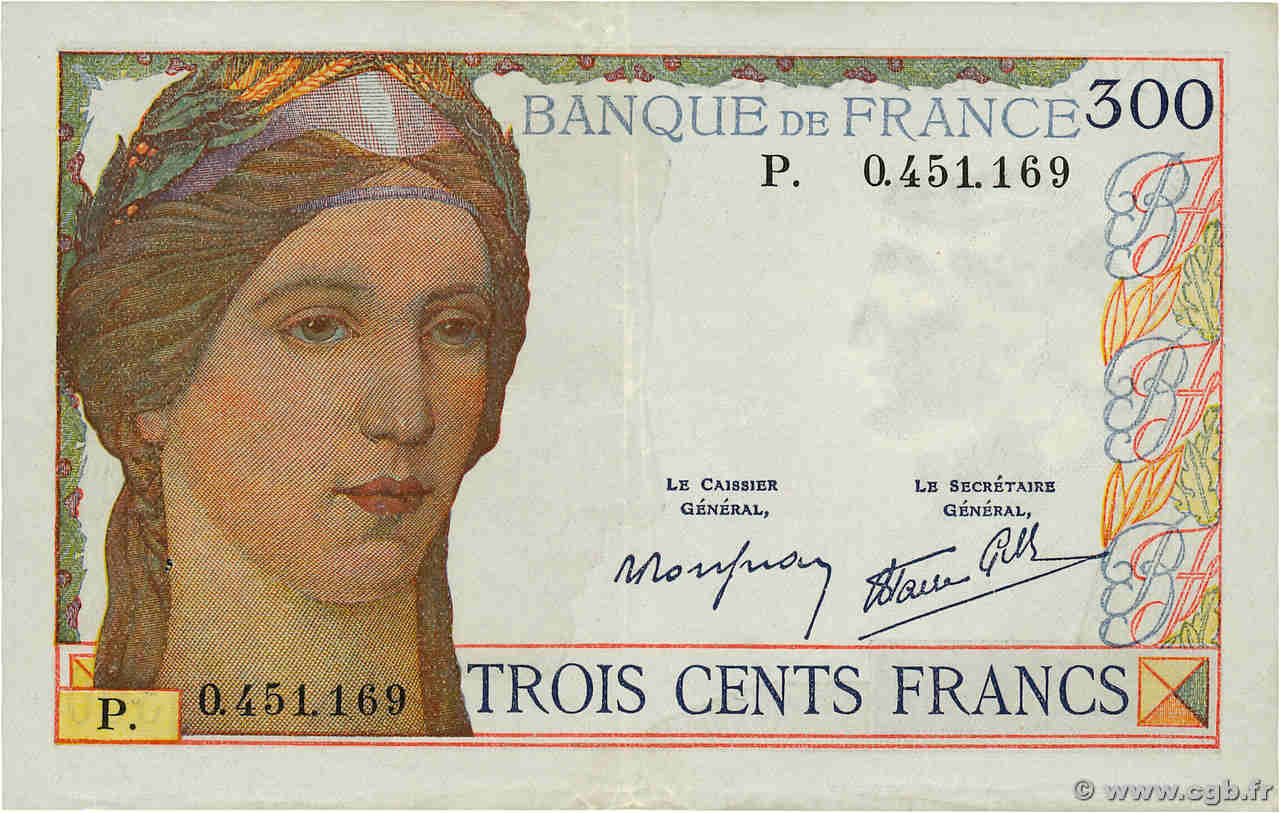 300 Francs FRANCIA  1939 F.29.03 EBC