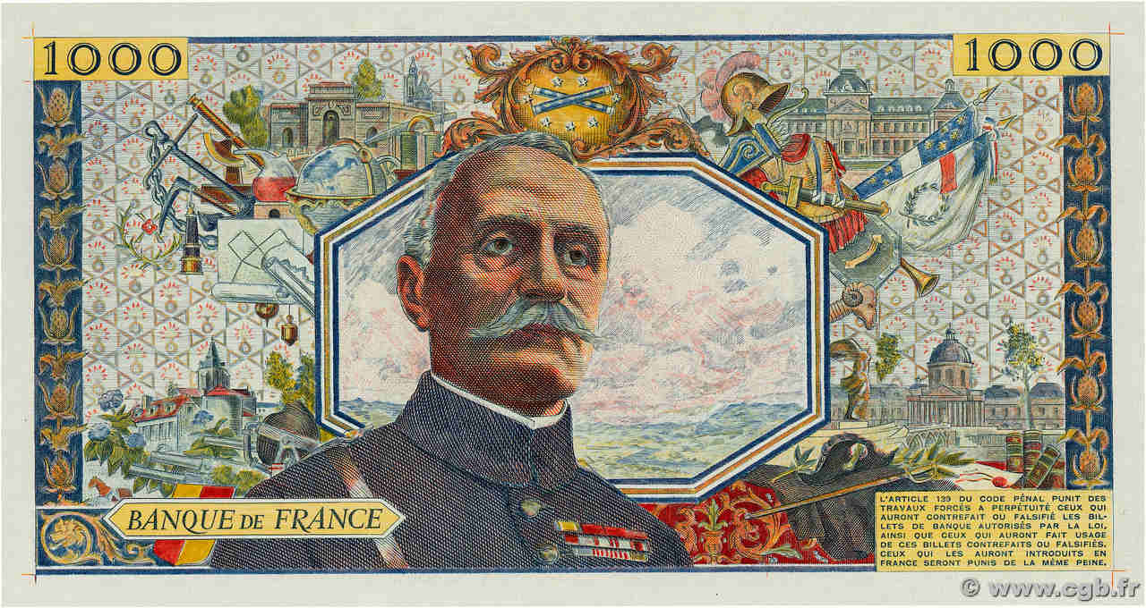 1000 Francs MARÉCHAL FOCH Essai FRANCIA  1950 NE.1960.01a FDC