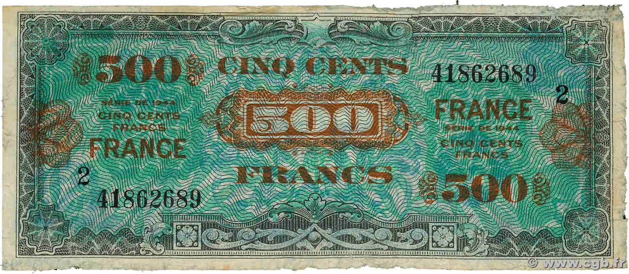 500 Francs FRANCE FRANCE  1945 VF.26.02 TTB