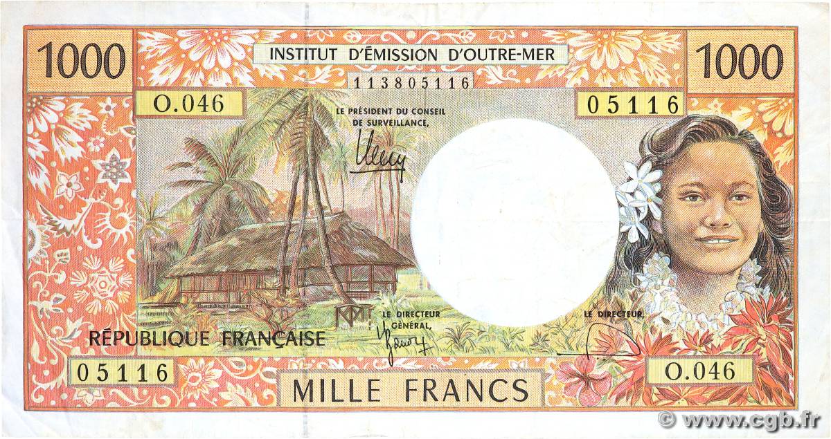 1000 Francs FRENCH PACIFIC TERRITORIES  2010 P.02k q.BB