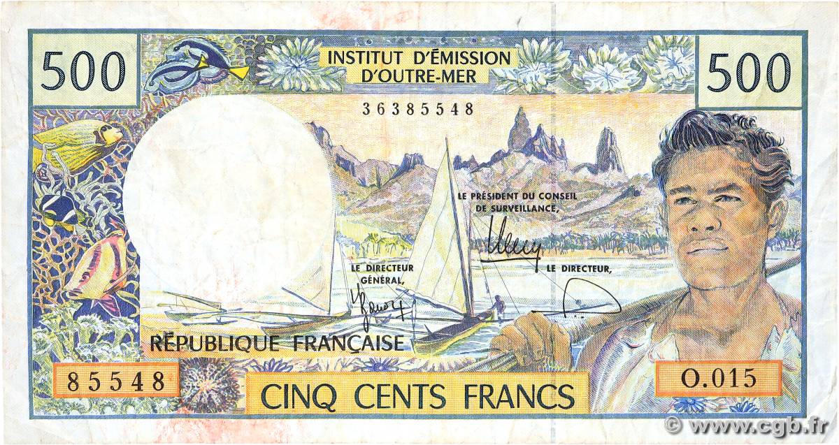 500 Francs FRENCH PACIFIC TERRITORIES  2000 P.01g MB