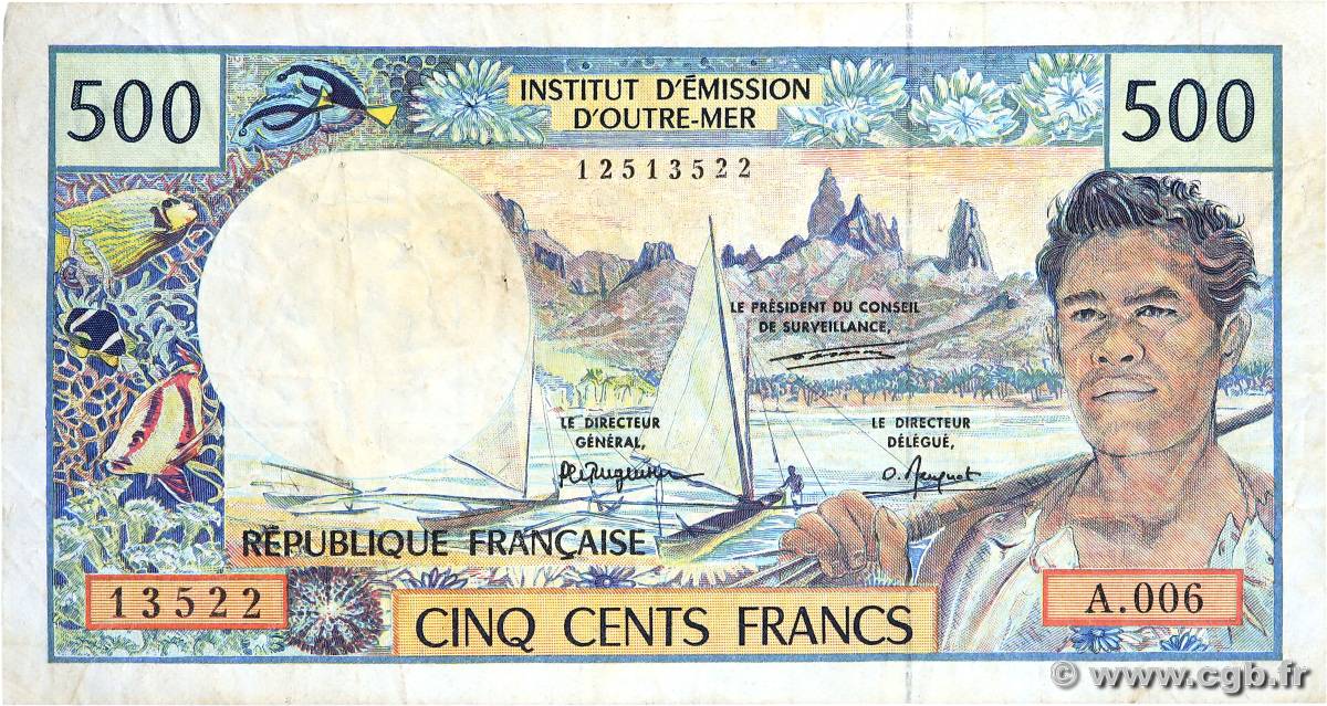 500 Francs POLYNESIA, FRENCH OVERSEAS TERRITORIES  1996 P.01b F