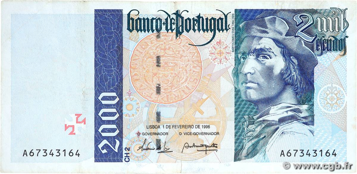 2000 Escudos PORTUGAL  1996 P.189b TB+