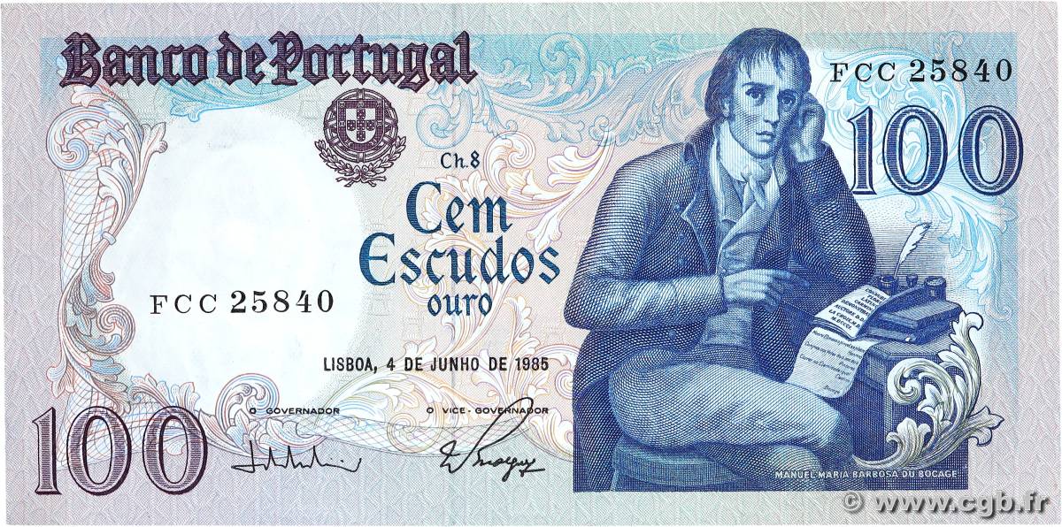 100 Escudos PORTUGAL  1985 P.178e VF+