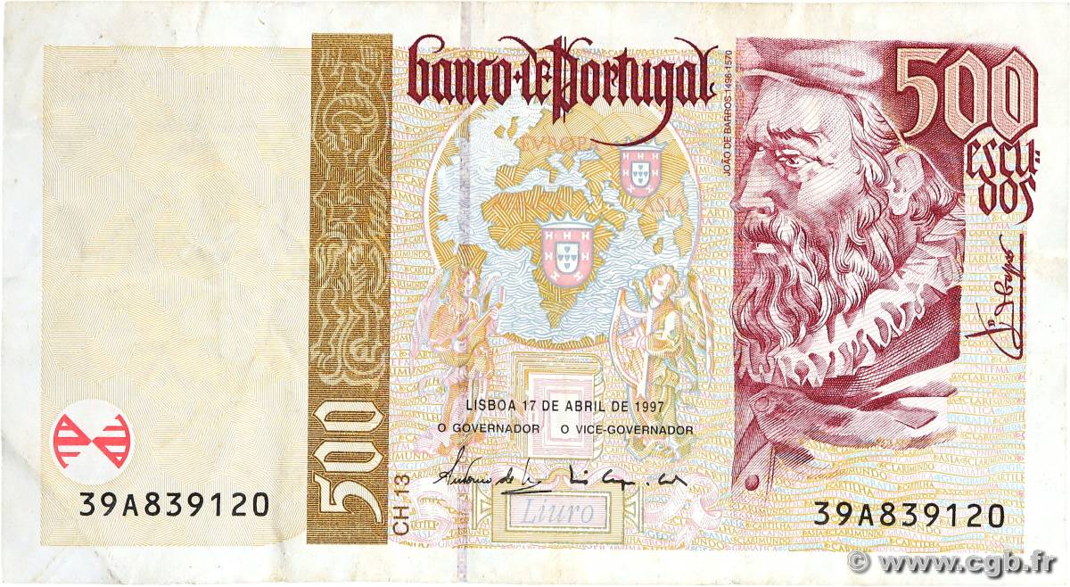 500 Escudos PORTOGALLO  1997 P.187a q.BB