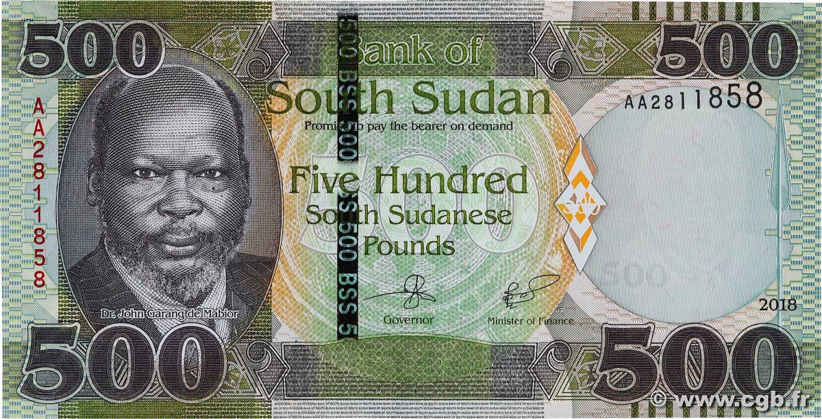 500 Pounds SUDáN DEL SUR  2018 P.16 FDC