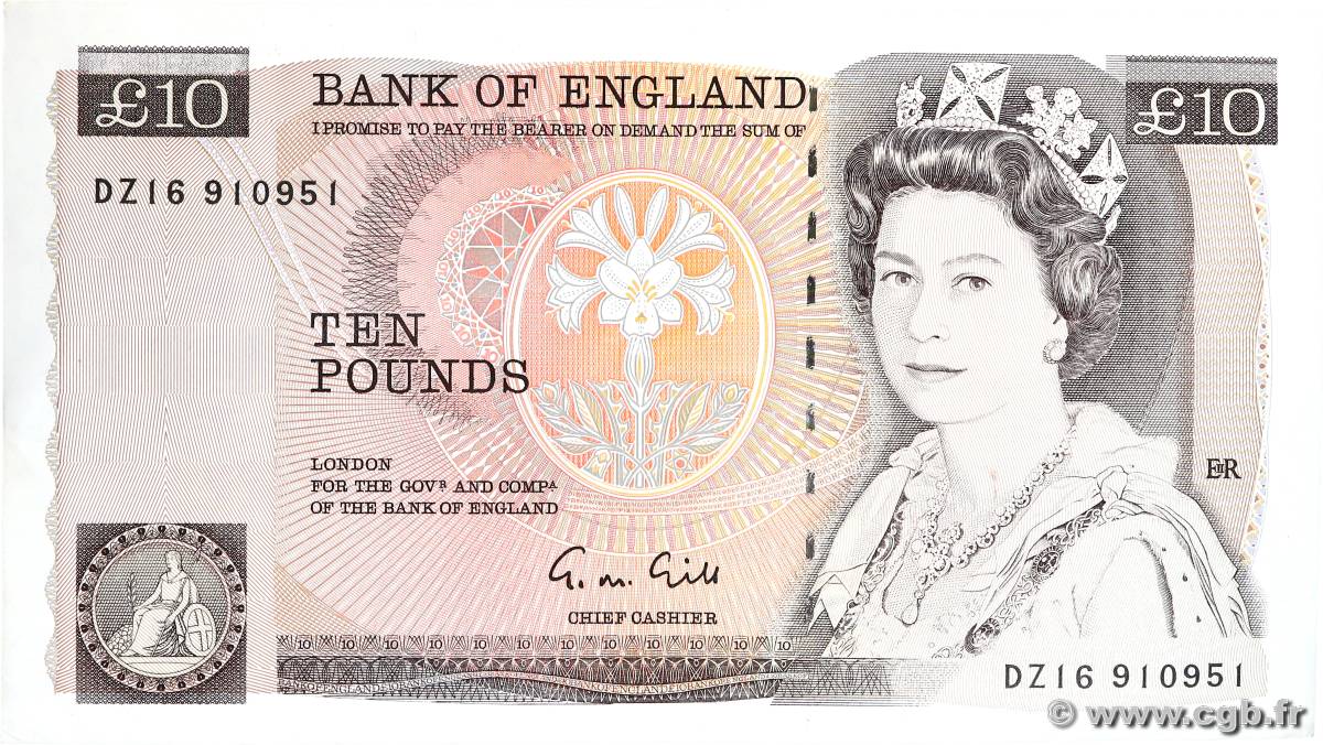 10 Pounds ANGLETERRE  1988 P.379e SUP+