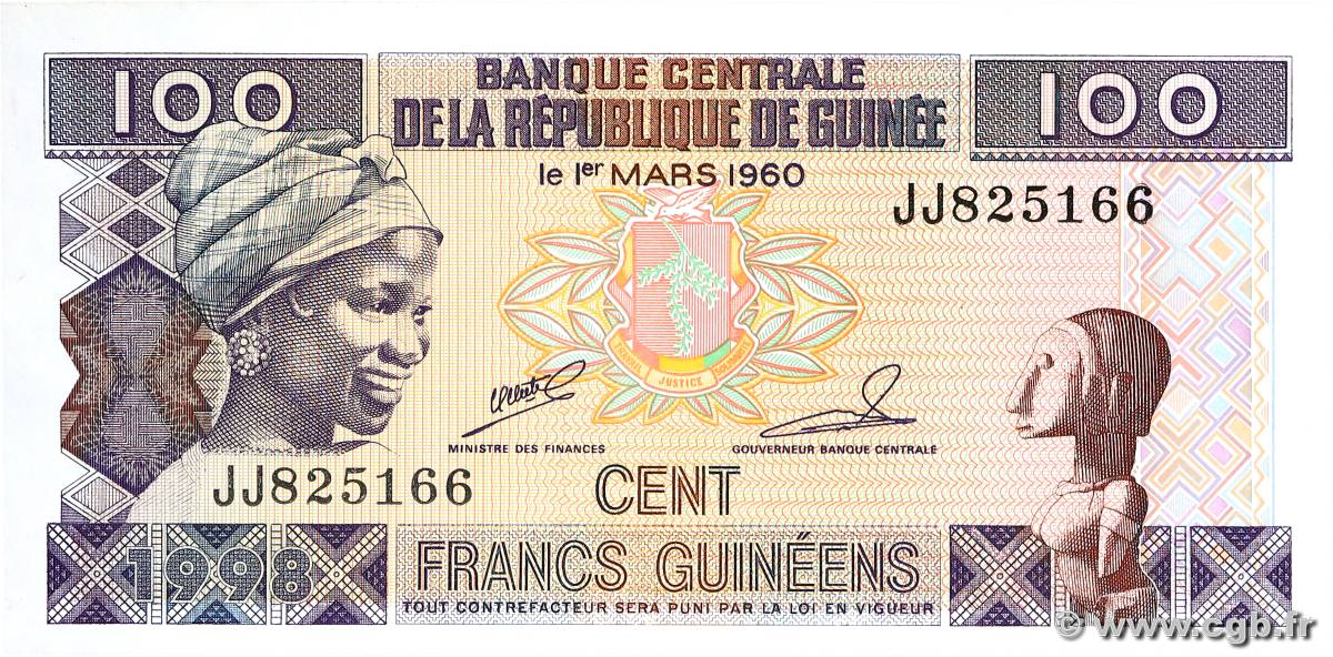 100 Francs Guinéens GUINEA  1998 P.35a AU