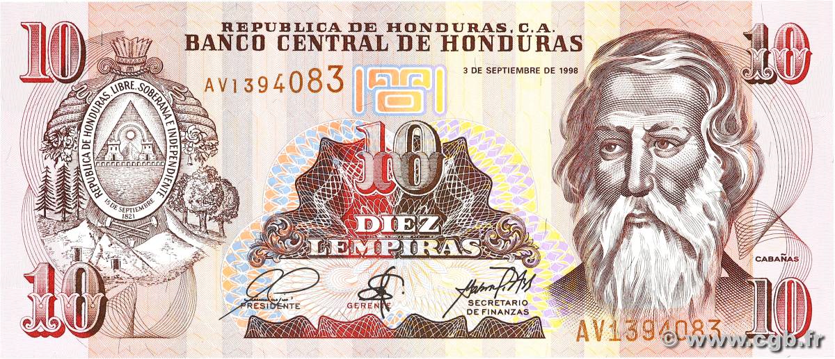 10 Lempiras HONDURAS  1998 P.082c NEUF