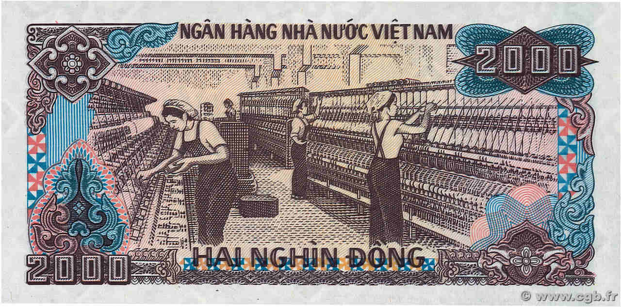 2000 Dong Épreuve VIETNAM  1988 P.107e UNC