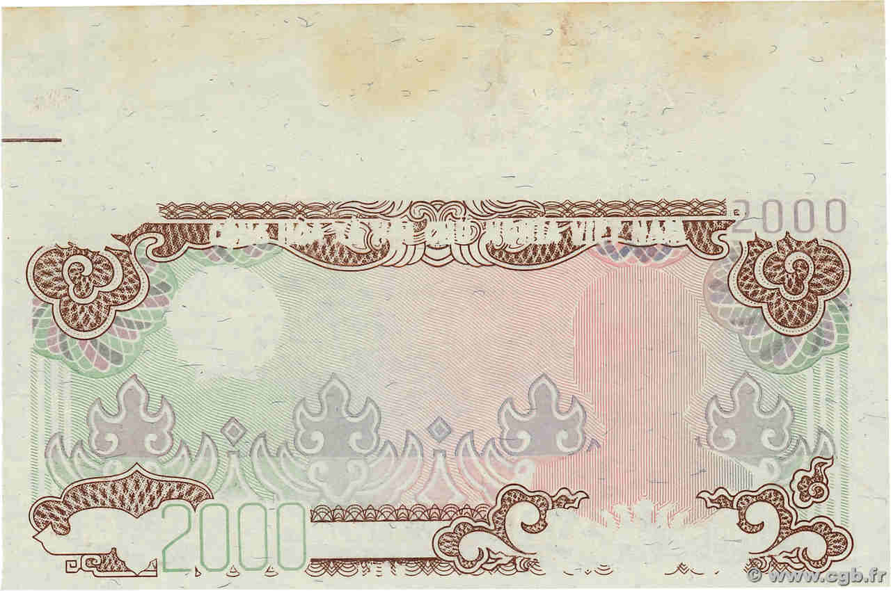 2000 Dong Épreuve VIETNAM  1988 P.107e XF+