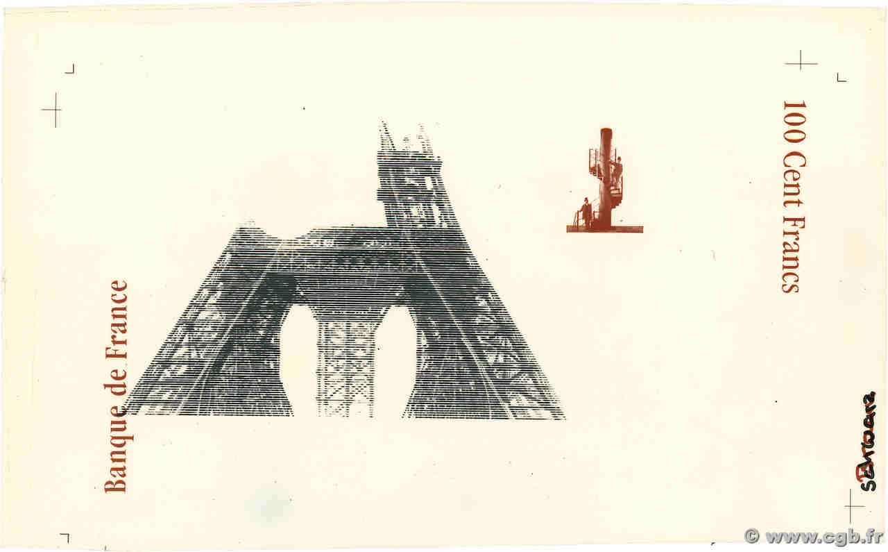 100 Francs EIFFEL Épreuve FRANCE  1993 F.- NEUF