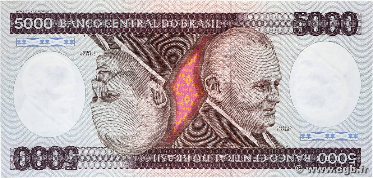 5000 Cruzeiros BRASILE  1981 P.202d q.FDC