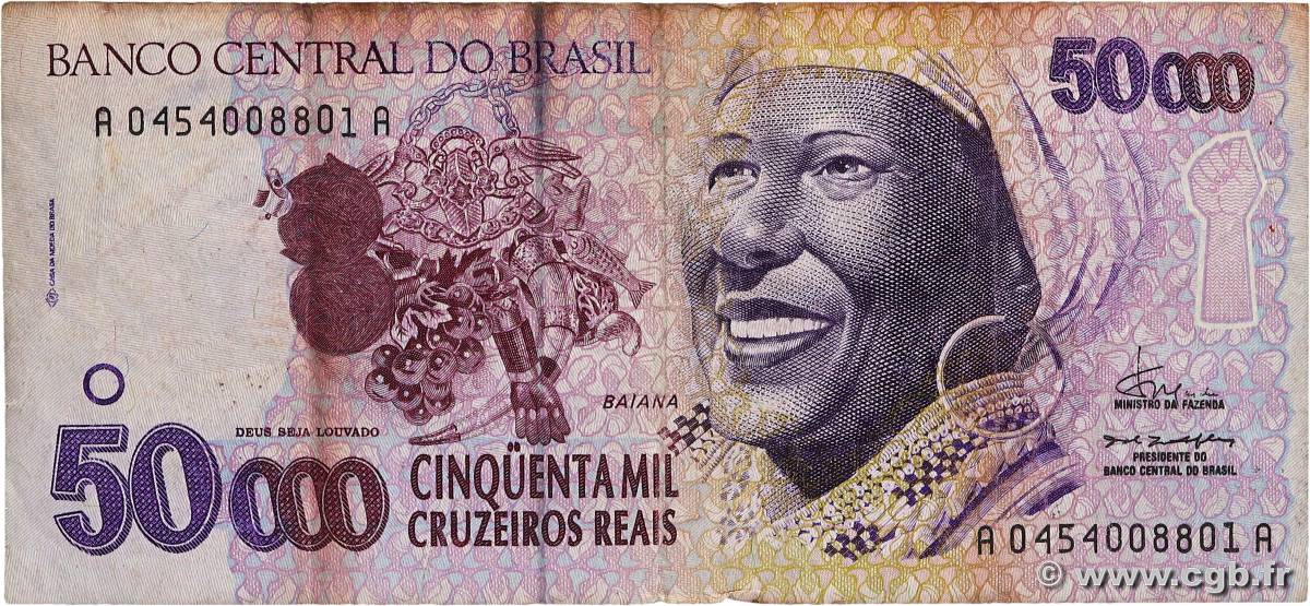 50000 Cruzeiros Reais BRÉSIL  1994 P.242 TB