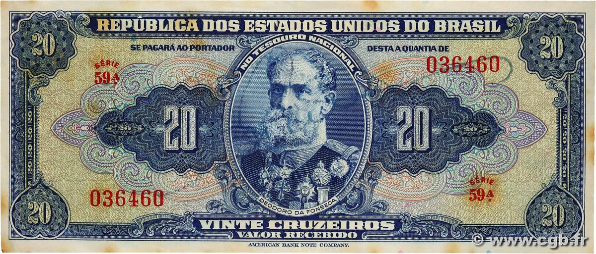 20 Cruzeiros BRÉSIL  1943 P.136a pr.SUP