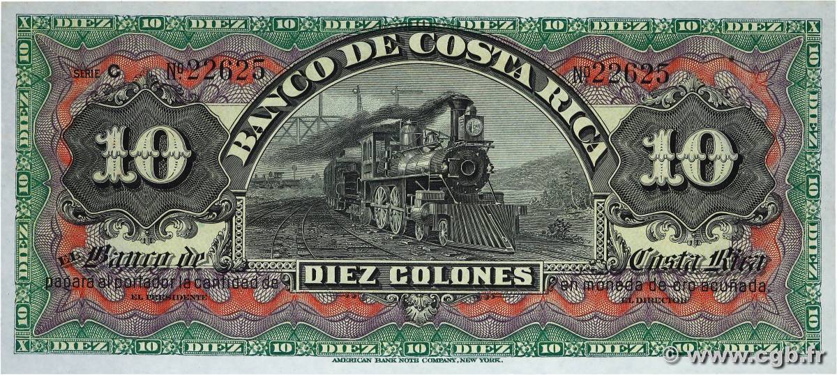 10 Colones Non émis COSTA RICA  1901 PS.174r NEUF