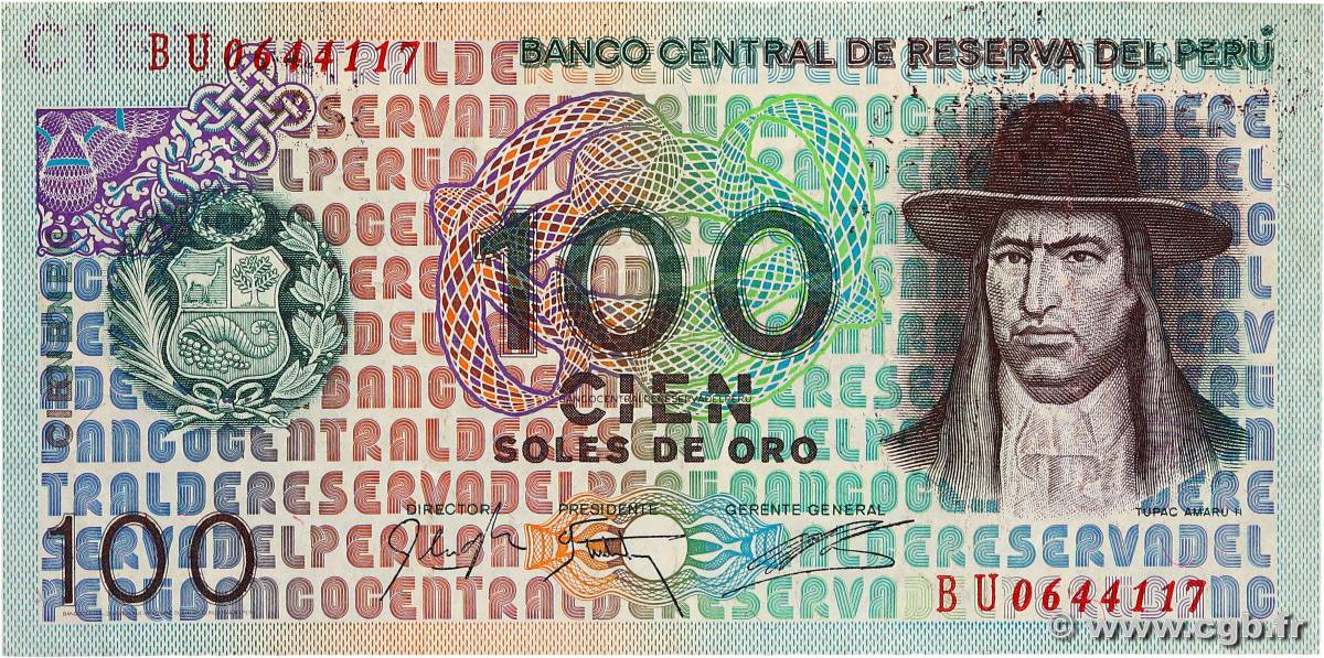100 Soles de Oro PÉROU  1976 P.114 TTB+
