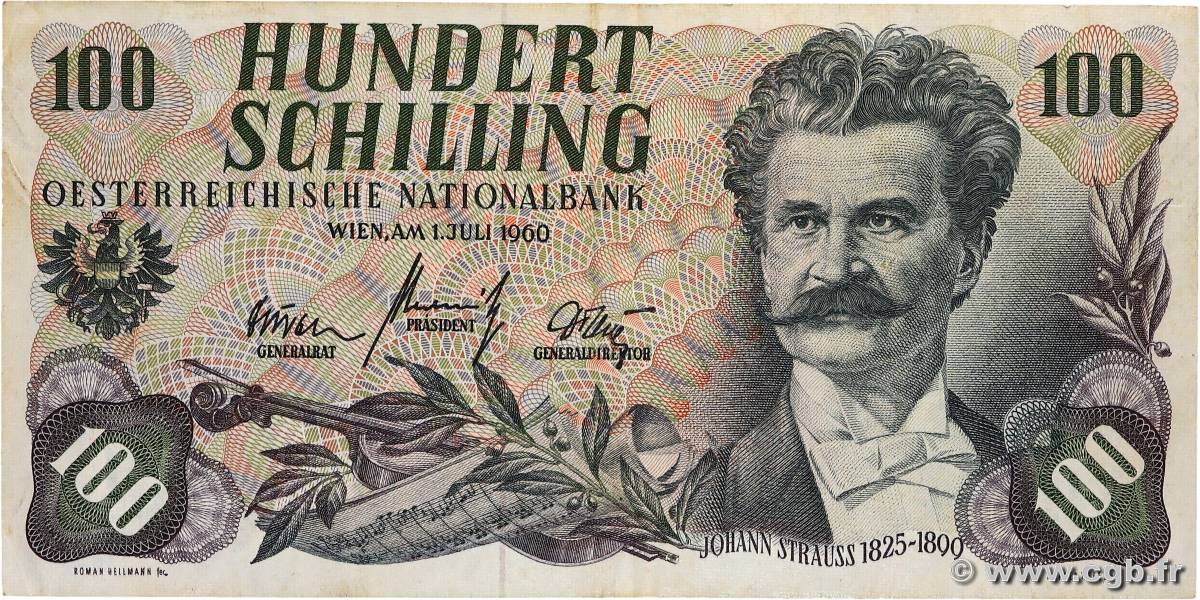 100 Schilling AUTRICHE  1960 P.138a TTB