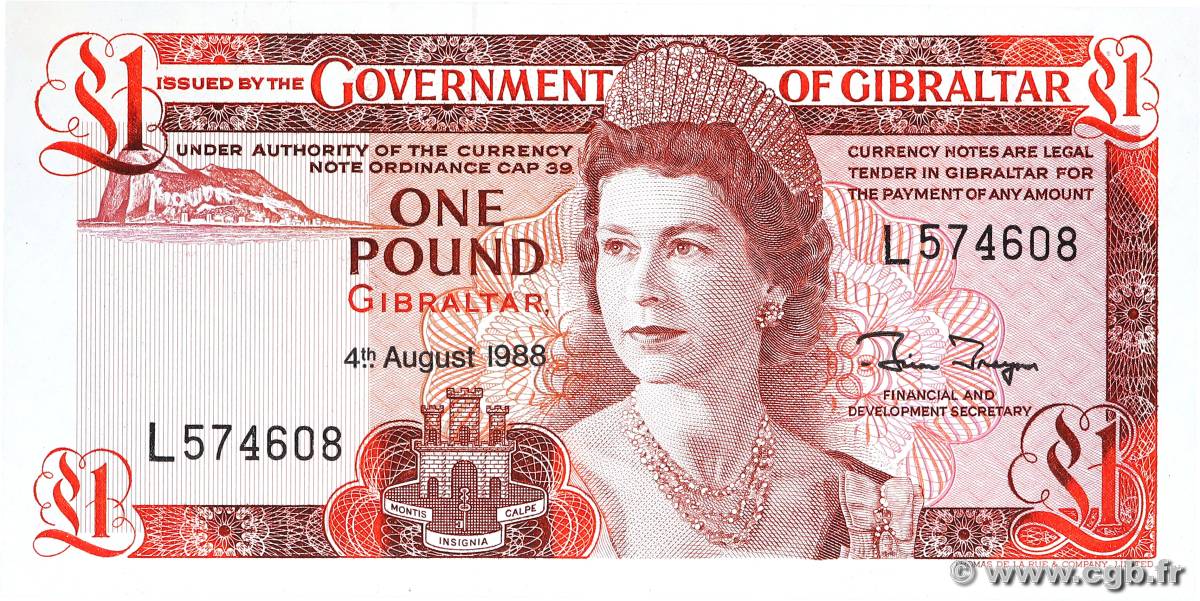 1 Pound GIBRALTAR  1988 P.20e UNC