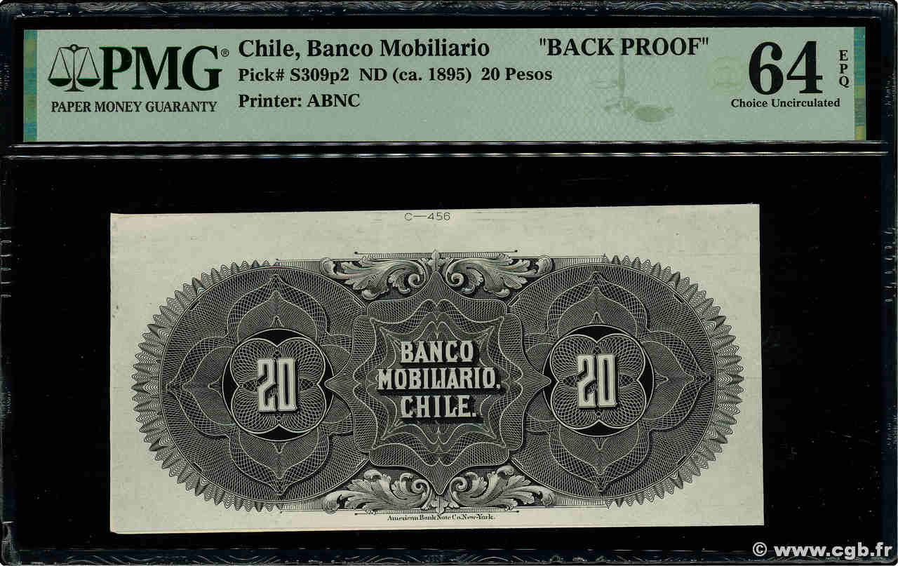 20 Pesos Essai CHILE
  1895 PS.309p2 fST+