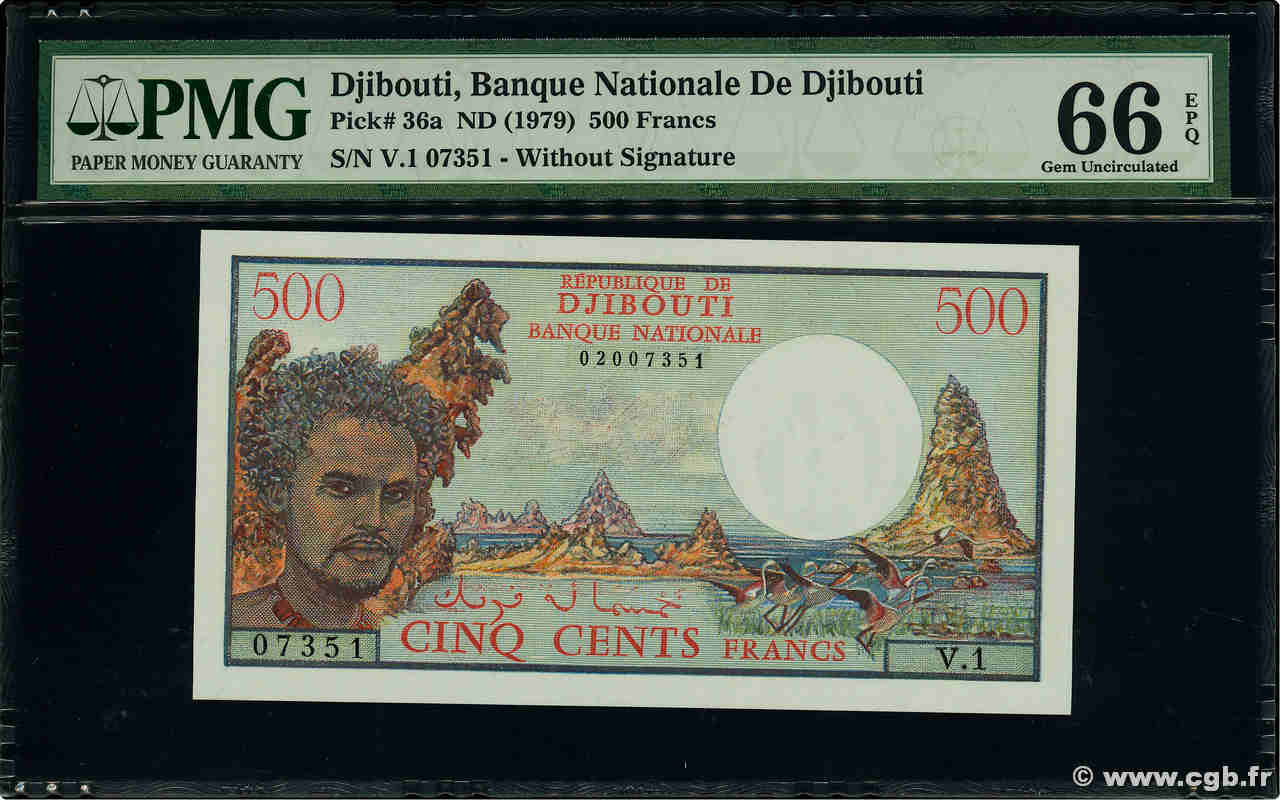 500 Francs DJIBOUTI  1979 P.36a UNC