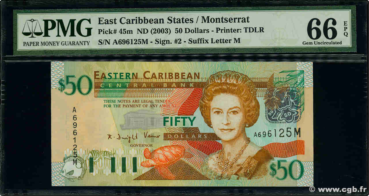 50 Dollars CARIBBEAN   2003 P.45m UNC