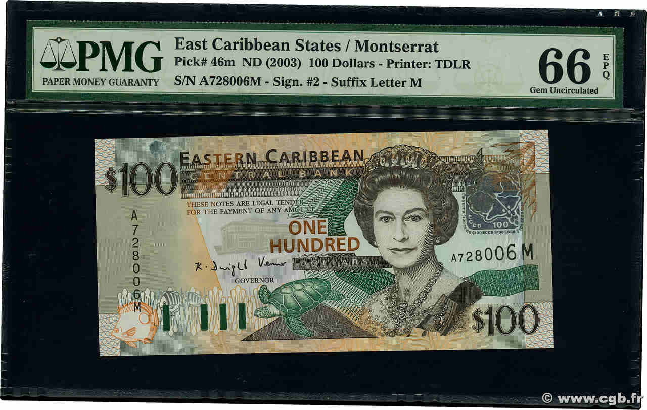 100 Dollars EAST CARIBBEAN STATES  2003 P.46m UNC
