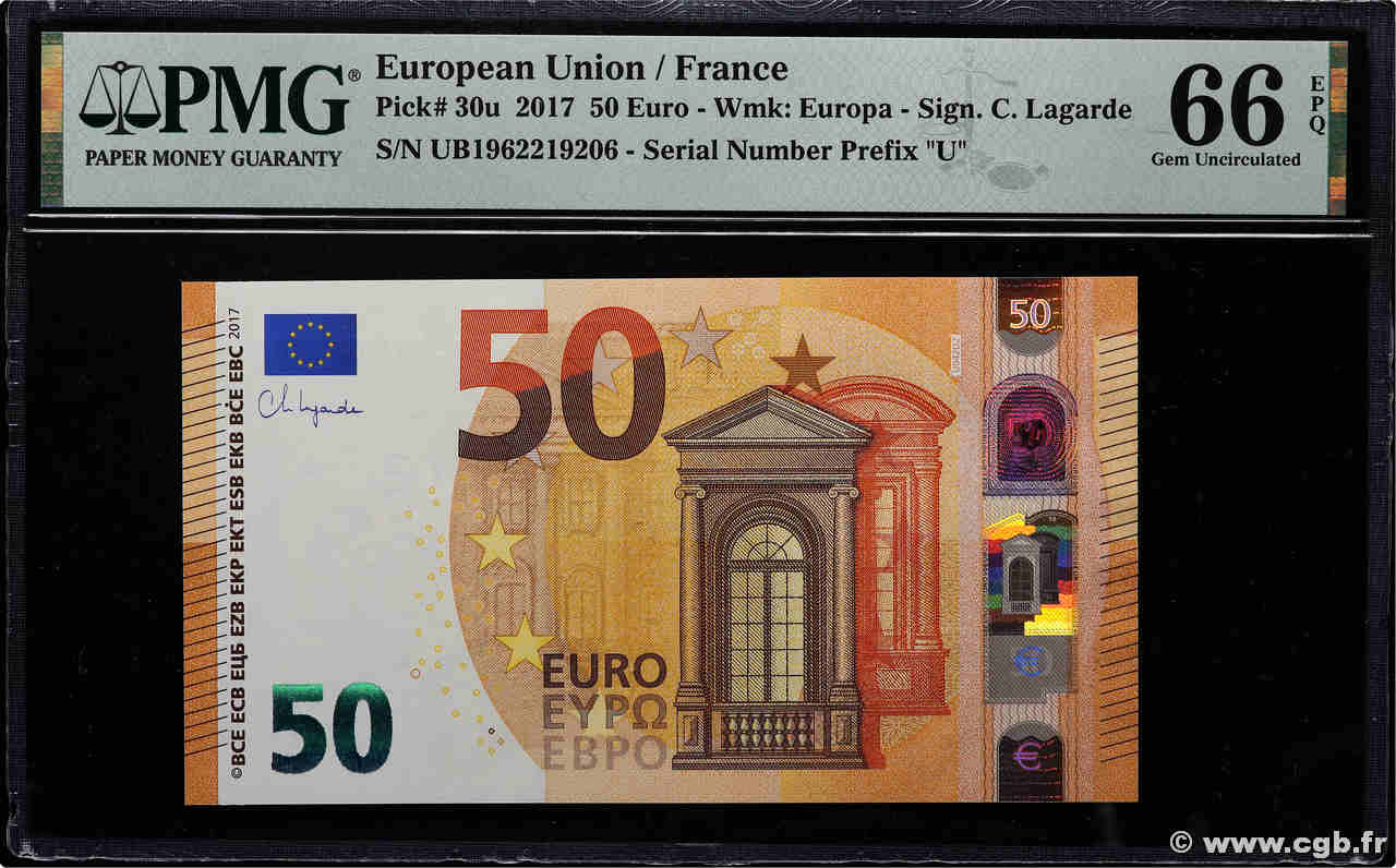 50 Euros EUROPA  2017 P.30u FDC