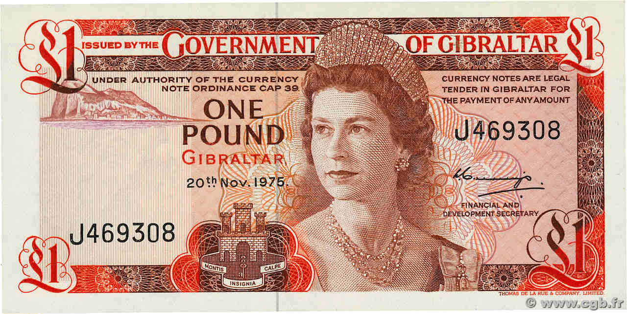1 Pound GIBRALTAR  1975 P.20a UNC