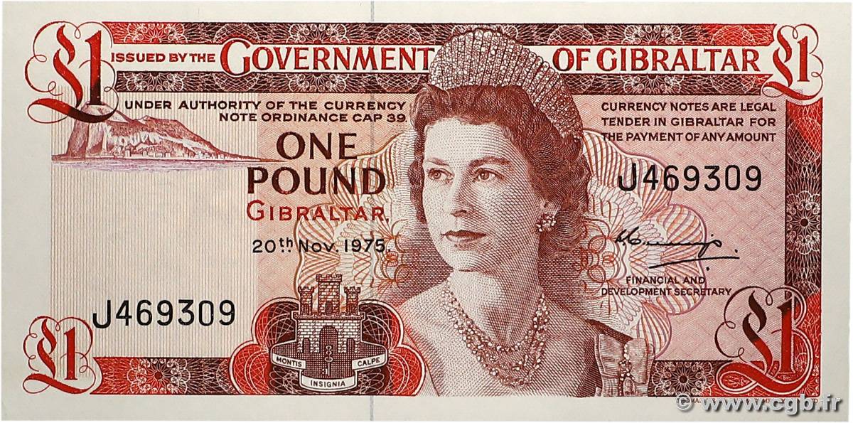 1 Pound GIBRALTAR  1975 P.20a NEUF