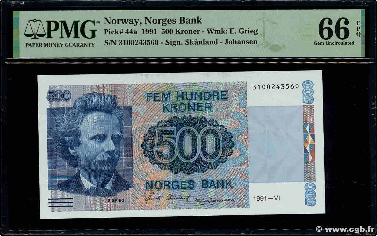 500 Kroner NORVÈGE  1991 P.44a FDC