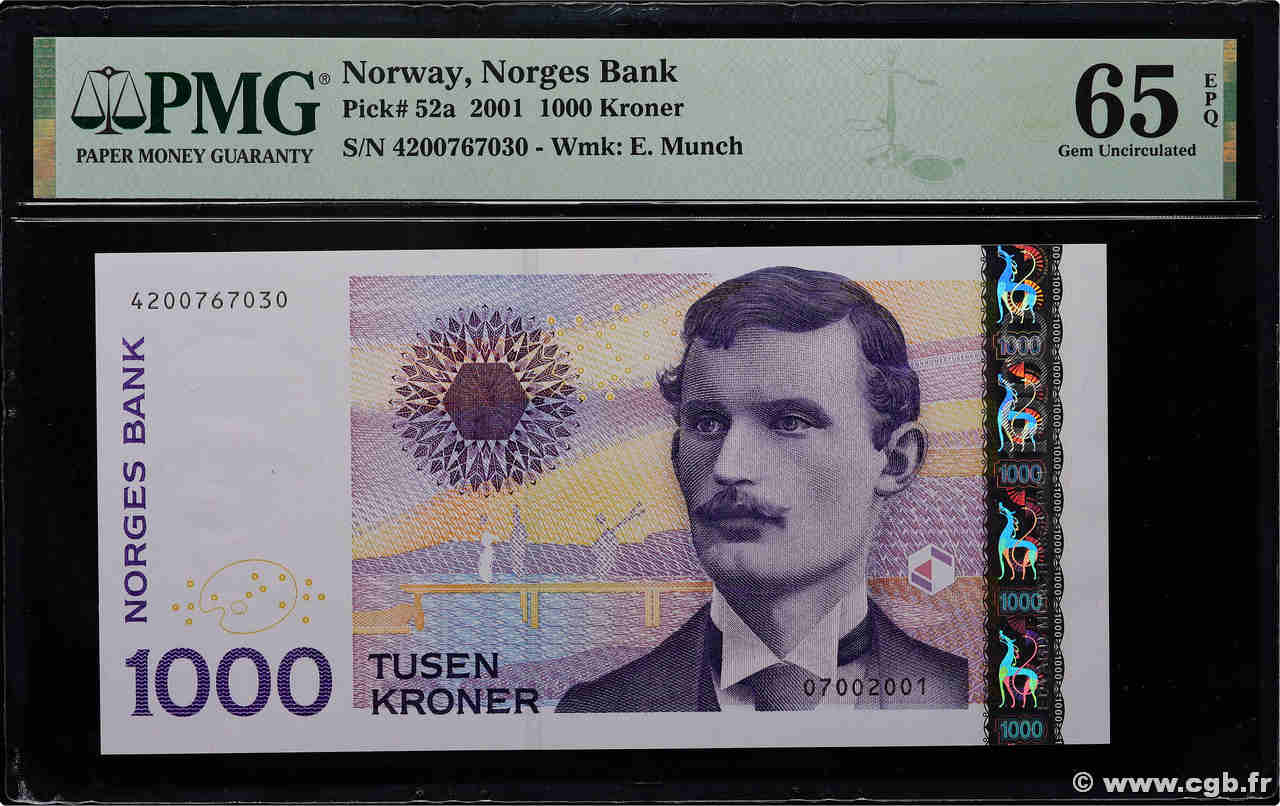 1000 Kroner NORVÈGE  2001 P.52a NEUF