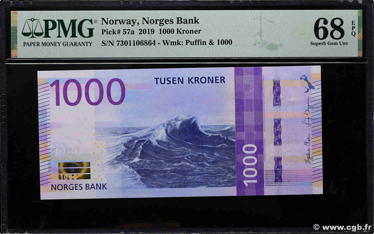 1000 Kroner NORVÈGE  2019 P.57a NEUF