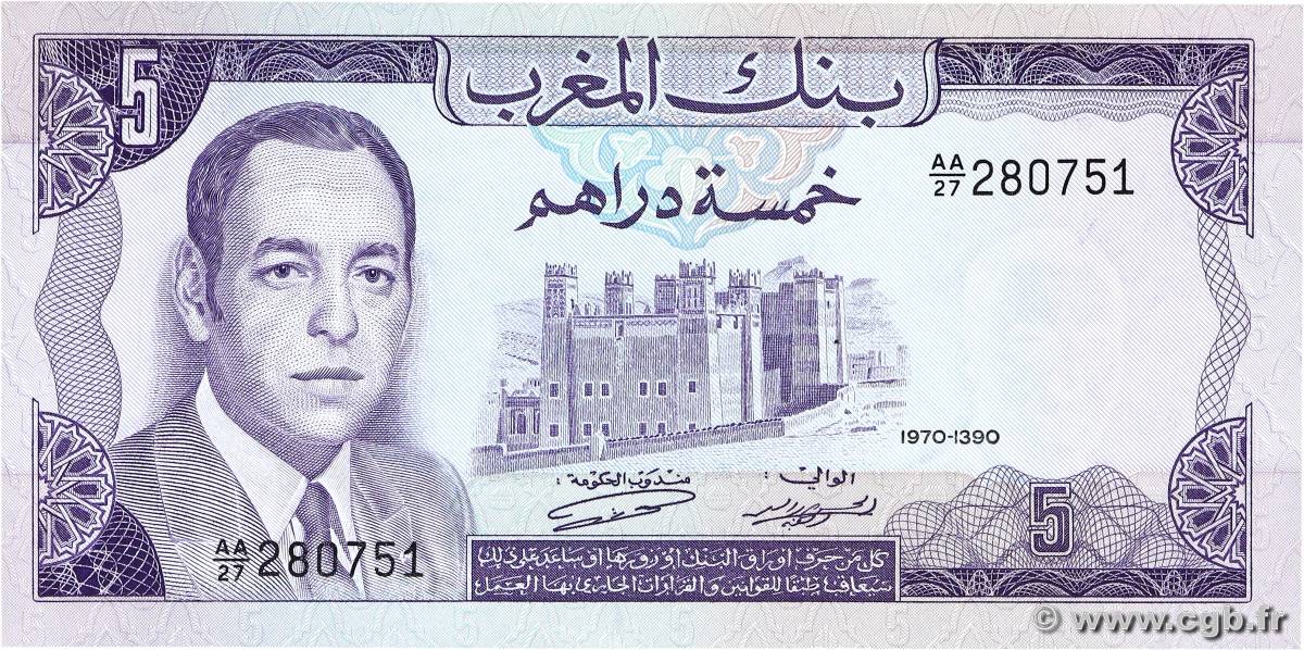 5 Dirhams MAROC  1970 P.56a SPL