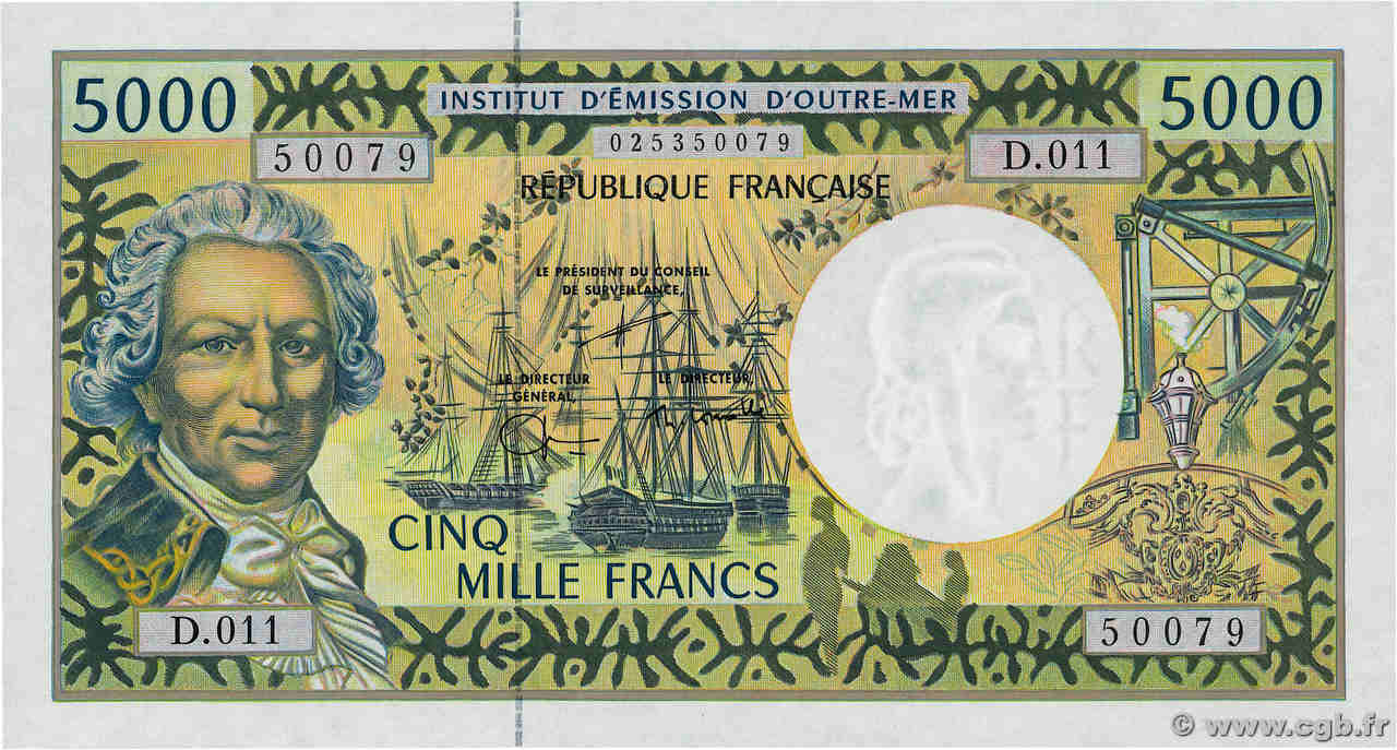 5000 Francs POLYNESIA, FRENCH OVERSEAS TERRITORIES  2003 P.03g UNC
