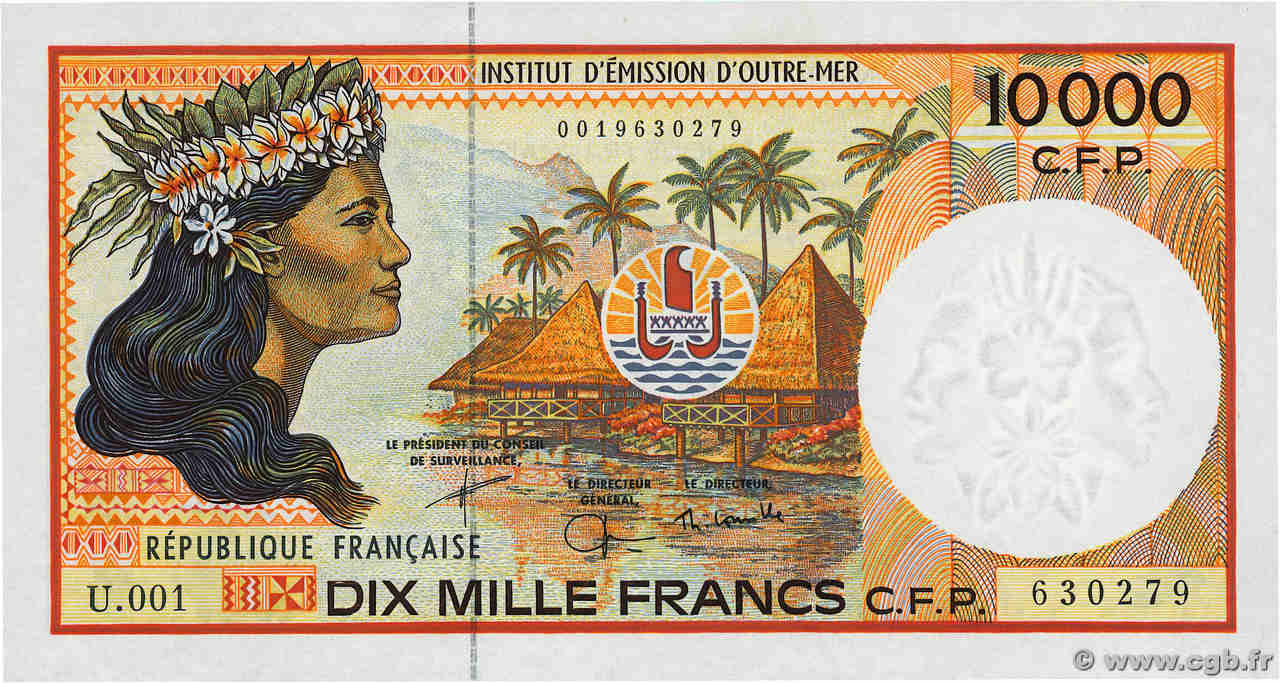 10000 Francs FRENCH PACIFIC TERRITORIES  2002 P.04e ST
