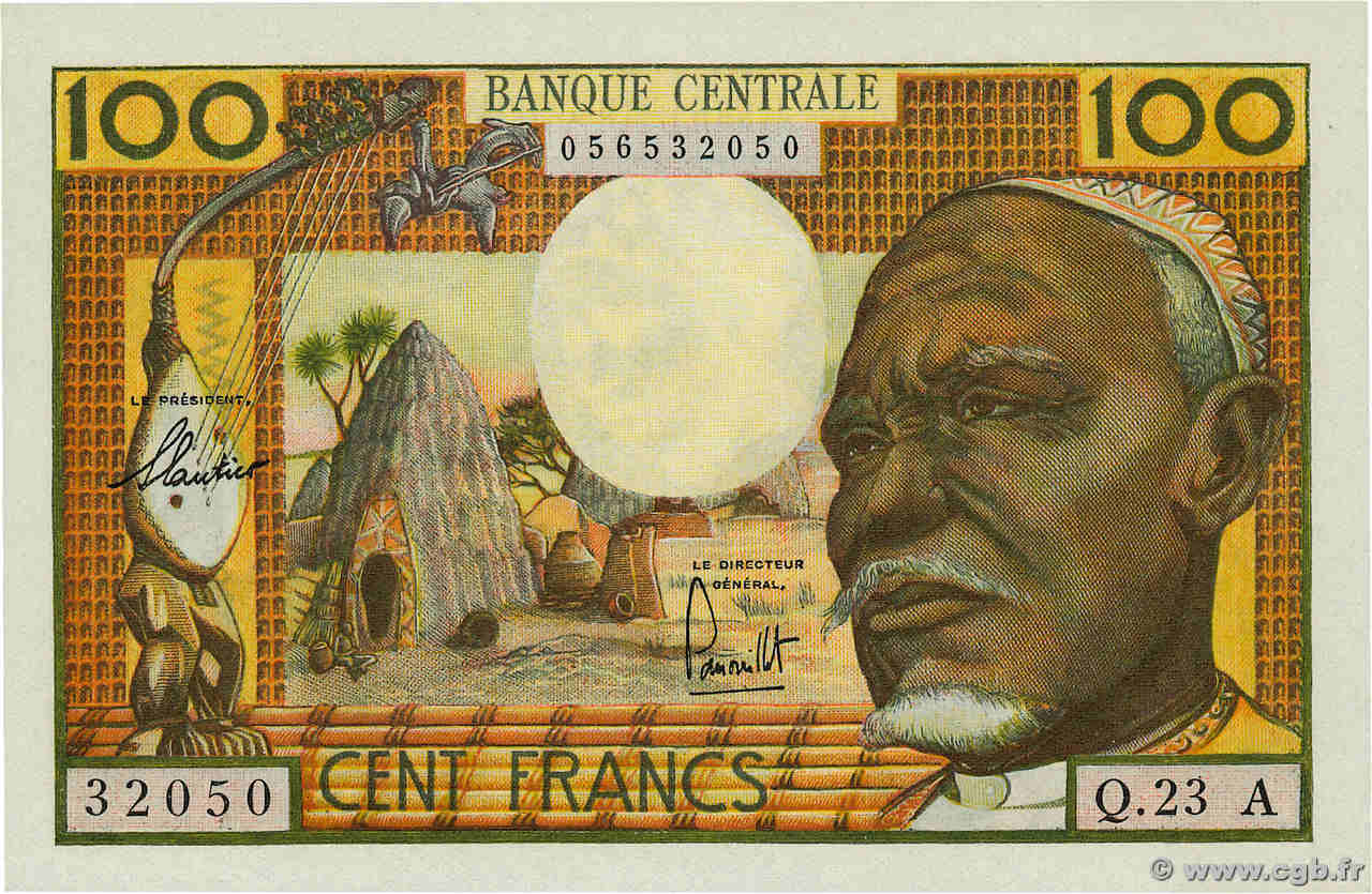 100 Francs type 1962A CIAD  1963 A.273a AU
