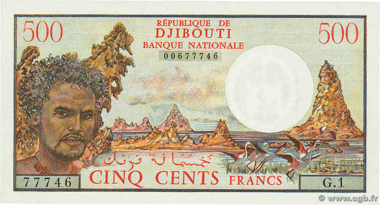 500 Francs DJIBOUTI  1979 P.36a UNC