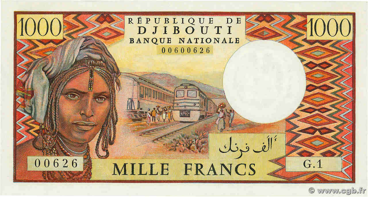 1000 Francs DJIBOUTI  1979 P.37a pr.NEUF