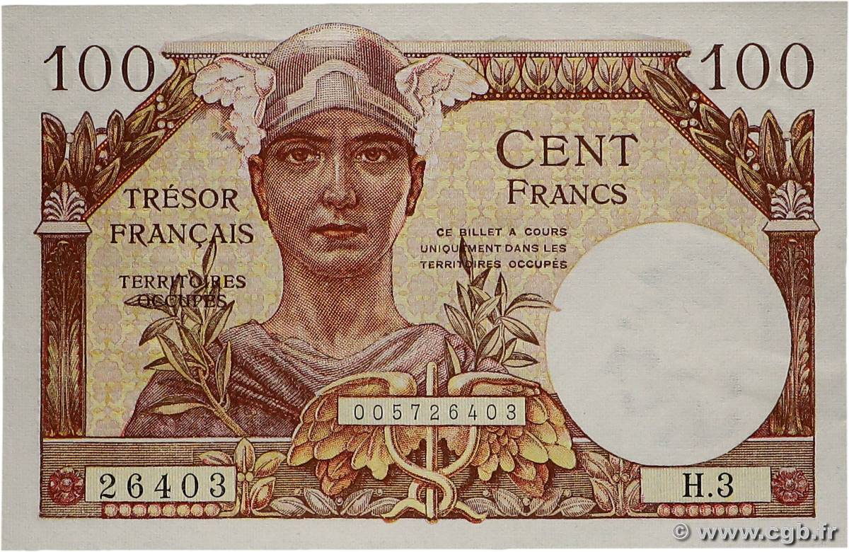 100 Francs TRÉSOR FRANÇAIS FRANCE  1947 VF.32.03 pr.NEUF