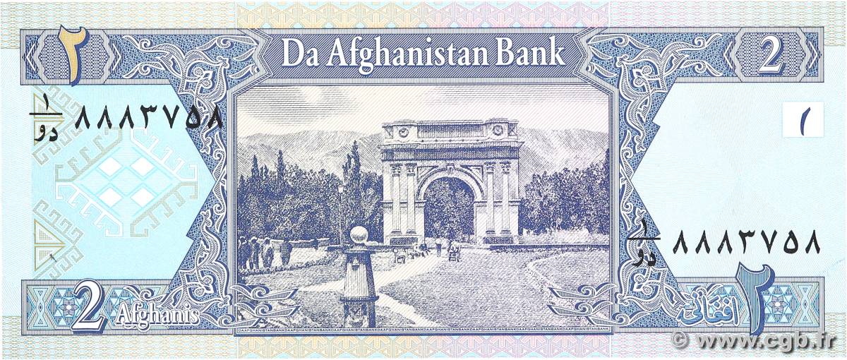 2 Afghanis AFGHANISTAN  2002 P.065a UNC